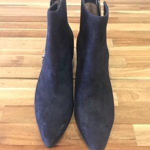 Navy blue sweated Ankle boots